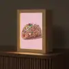 Taco - Kleurrijk - Edelstenen - Goud Light Box met kabel (Tafellamp) klein -z3d_website