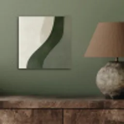 Japandi - Groen - Abstract - Modern aluminium wit klein -sfeer2