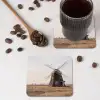 Windmolens - Landschap - Veld onderzetter kurk middel -sfeer2