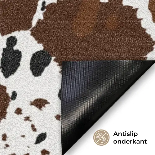 Koeienprint - Limited edition - Rood Deurmat klein -antislip_NL