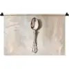 Lepel - Verf - Zilver Wandkleed katoen klein -zz3d