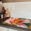 Lelie - Close up - Lichtroze Inductie beschermer vinyl 3mm klein -sfeer3