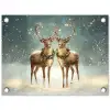 Kerstmagie - Winterwoud - Rendier tuinposter los doek klein -3d