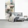 Fiets - Pastelkleuren - Bloemen fotobehang vinyl groot -slaapkamer