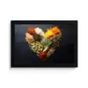 Specerijen - Mix - Hartvorm - Zwart fotolijst zwart zonder passe partout klein -3d