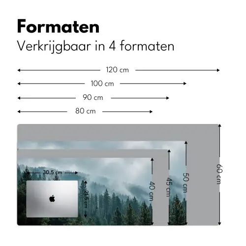 Naaldwoud - Bergen - Mist Muismat XXL klein -sfeer5