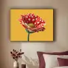 Bloem - Rood - Stippen Textielframe zwart klein -sfeer1