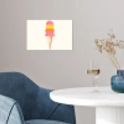 Schepijs - Hoorntje - Illustratie - Minimalistisch poster papier klein -sfeer3
