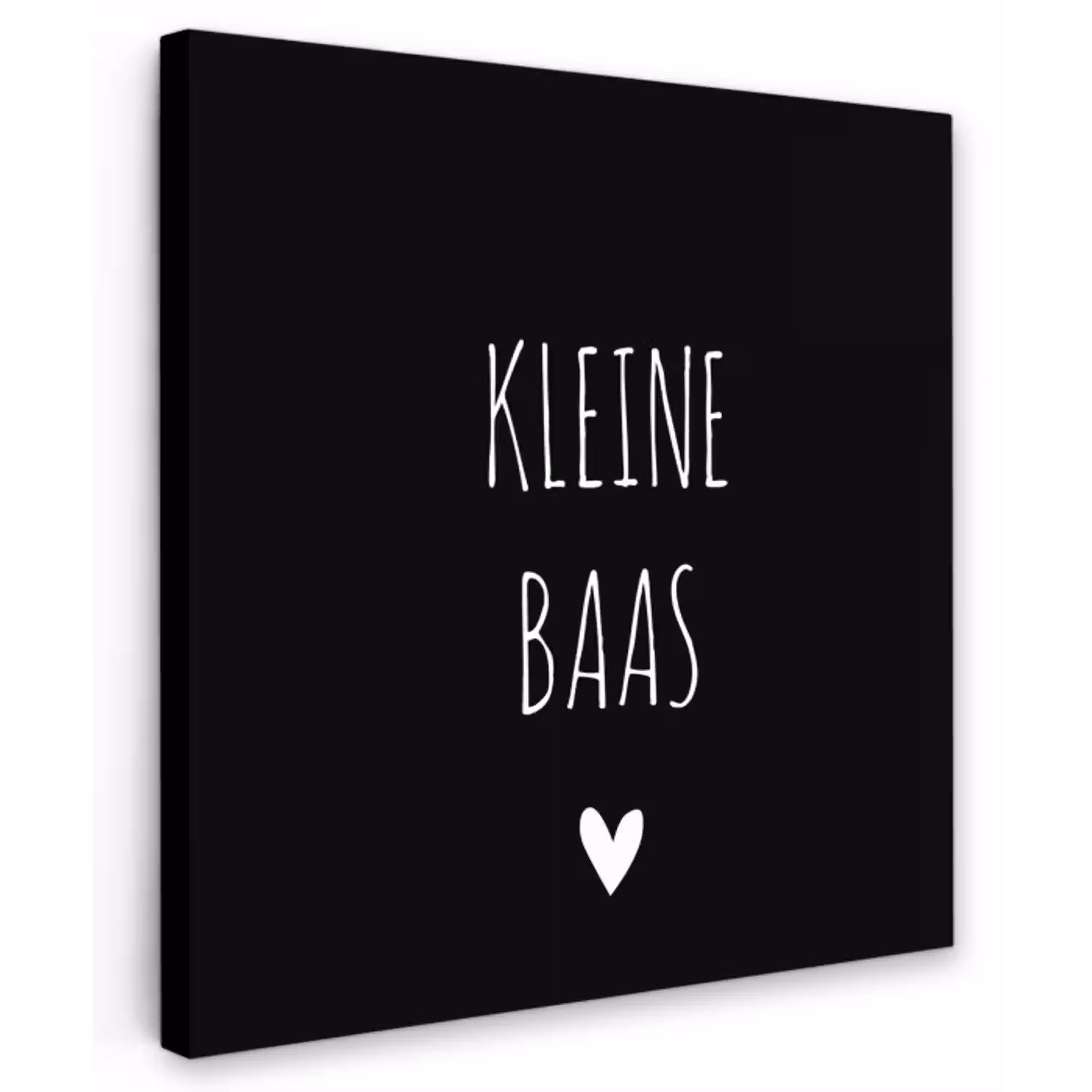 Spreuken - Kleine baas - Quotes Tuinposter op houten frame 2 cm dik klein -3d