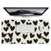 Hartjes - Zwart - Beige Muismat XXL klein -3d