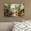 Dorp - Zon - Kraampjes - Huizen canvas 2cm klein -sfeer3