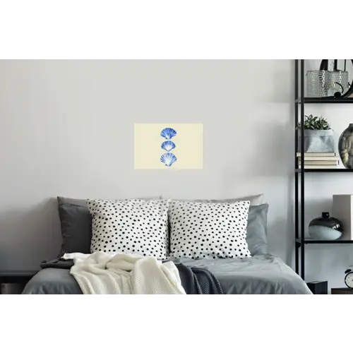 Schelpen - Blauw - Beige Muursticker klein -slaapkamer