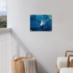 Zeilboot - Water - Abstract - Schaduw tuinposter los doek klein -sfeer8