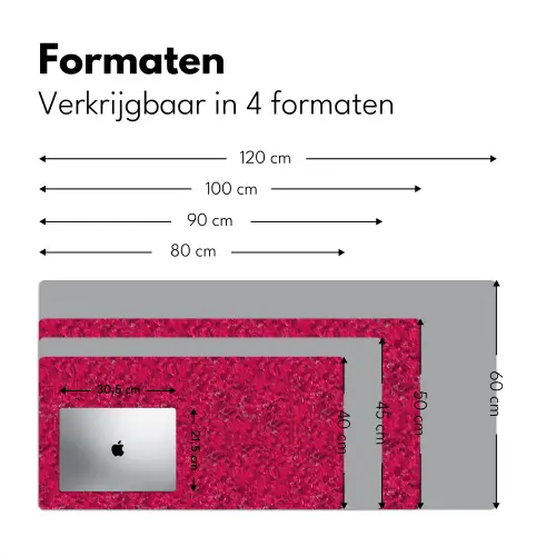 Vloeiend - Verf - Texturen - Rood Muismat XXL klein 681 -sfeer5
