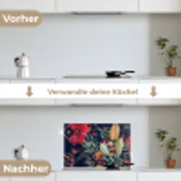 Herfstboeket in Fluweel keuken achterwand spatscherm klein -voor_na_DE