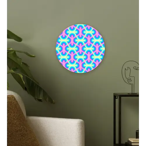Regenboog - Neon - Kleuren Wandcirkel plexiglas klein 852 -sfeer3