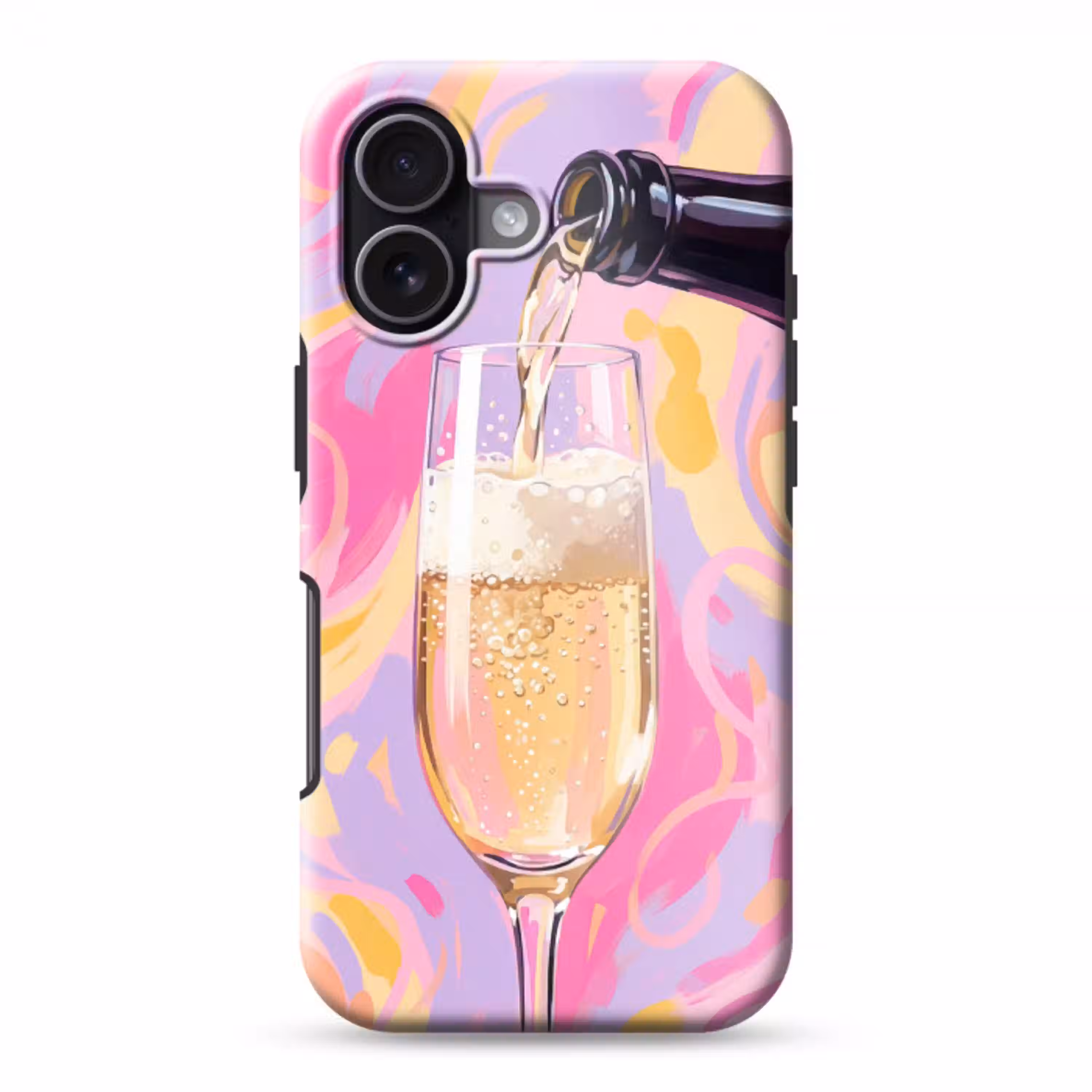 Drank - Inschenken - Feest - Abstract - Roze Toughcase MagSafe Apple iPhone 17 klein -3d