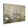 Bloemen - Wit - Natuur - Grijs - Modern canvas 2cm klein -z3d