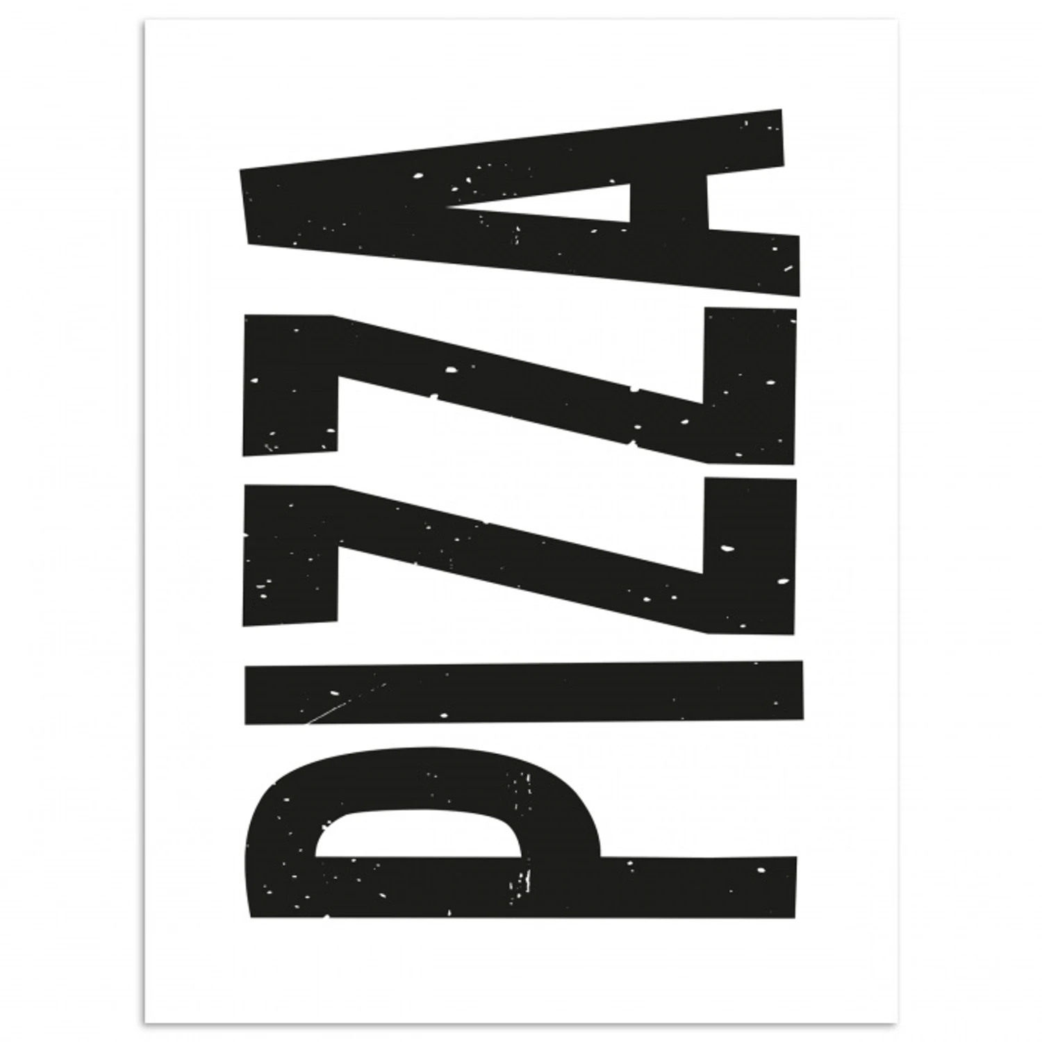 Pizza - Japandi - Decoratie - Vintage poster papier klein -3d
