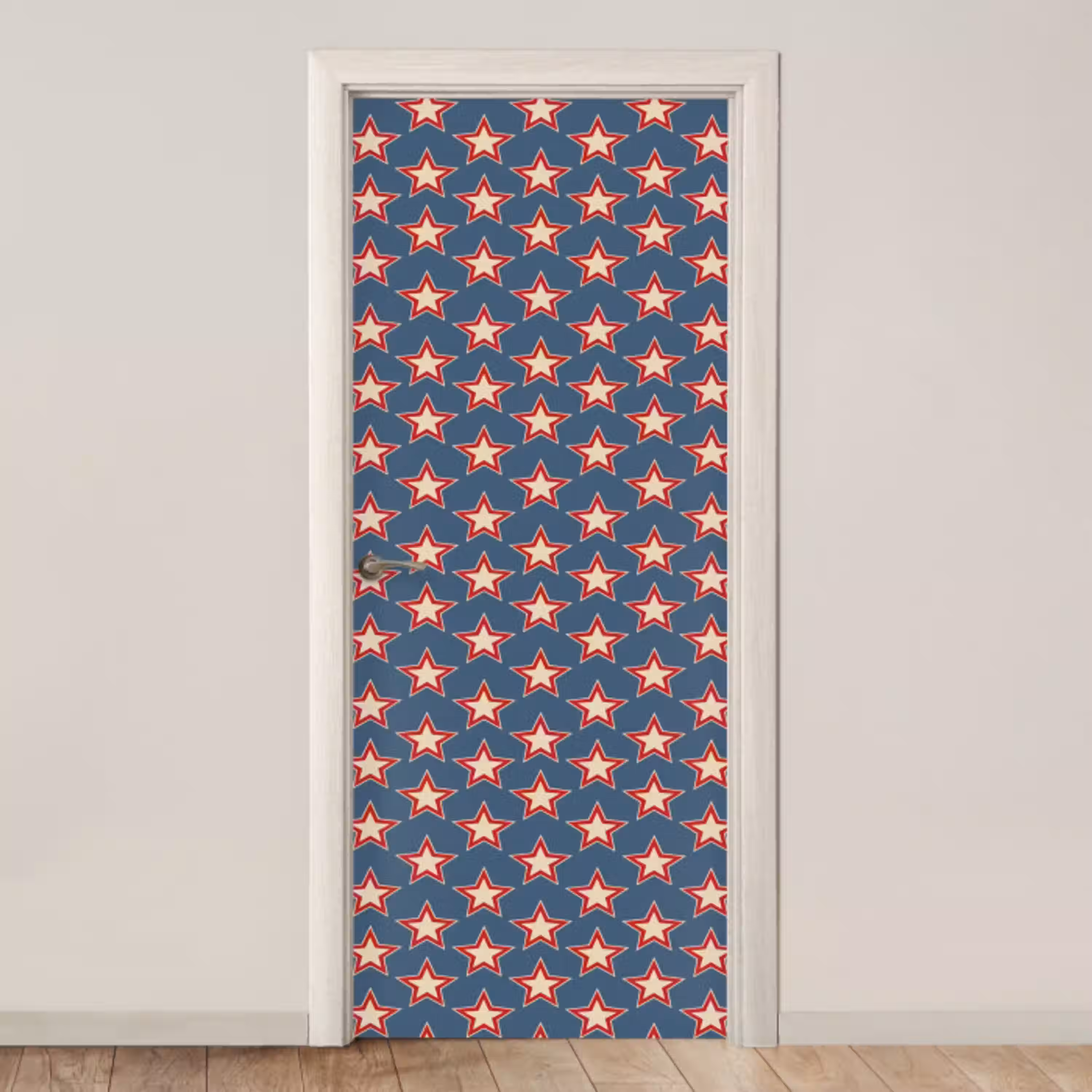 Ster - Klassiek - Blauw deurposter klein 289 -3d_beige