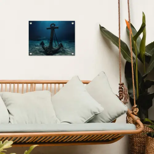 Anker - Ijzer - Zeebodem - Zand tuinposter los doek klein -sfeer7