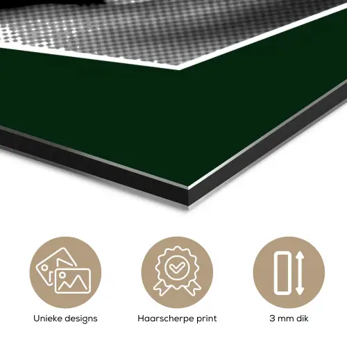 Mond - Groen - Illustratie - BLAH BLAH aluminium wit klein -closeup_NL