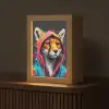 Graffiti - Vos - Jas - Pop art - Dieren Light Box met kabel (Tafellamp) klein -z3d_website