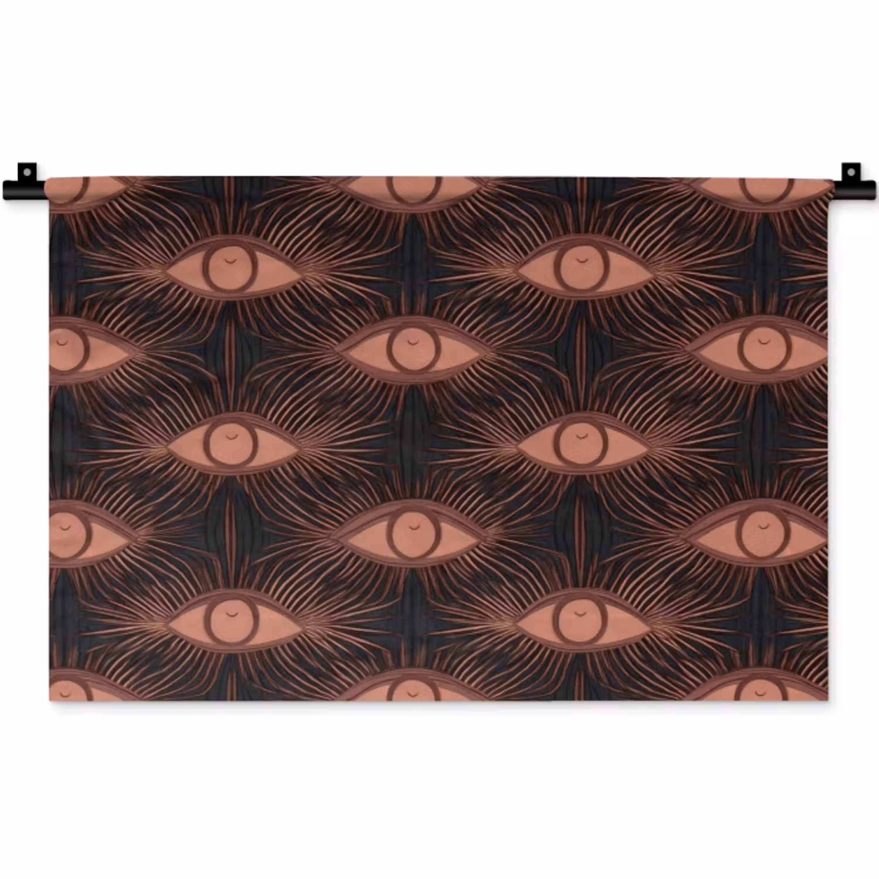 Boheems - Oog - Bruin Wandkleed katoen klein 269 -zz3d