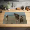 Kinderen der zee - Schilderij van Jozef Israëls Inductie beschermer vinyl 3mm klein -sfeer5