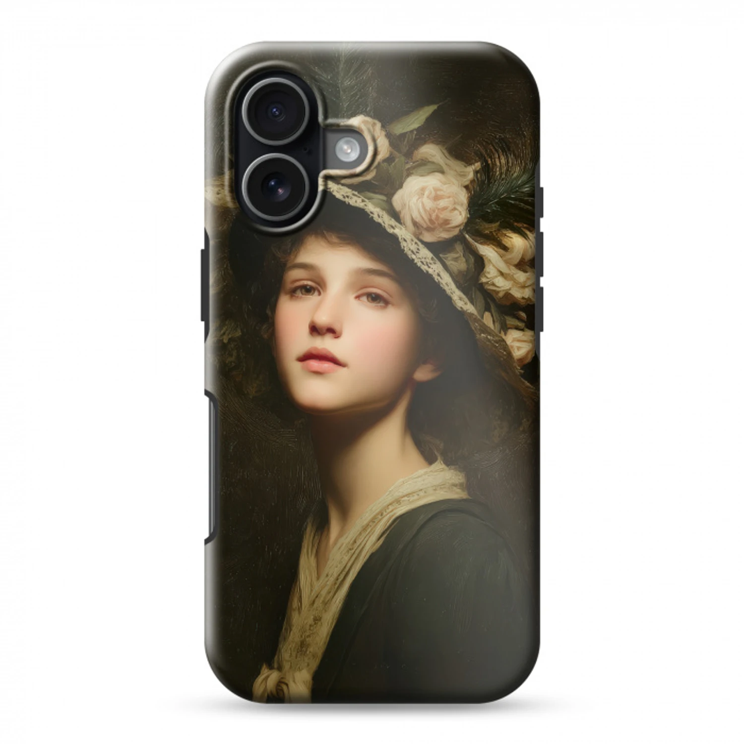 Bloemenhoed - Portret - Vrouw Toughcase MagSafe Apple iPhone 17 klein -3d