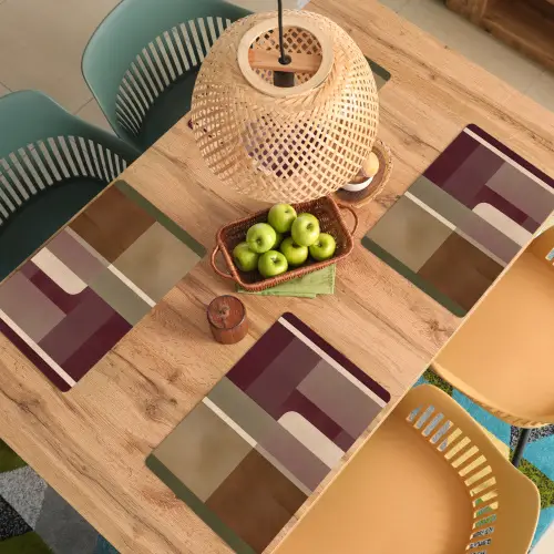 Vlakken - Abstract - Bordeaux - Lijnen Placemat vinyl groot -zzsfeer5_Kitchenyeah-website