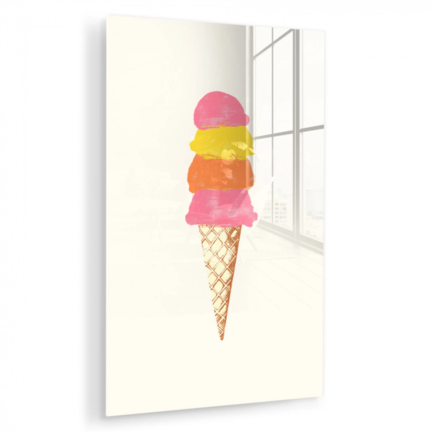 Schepijs - Hoorntje - Illustratie - Minimalistisch plexiglas 5mm klein -zzzproduct_nieuw