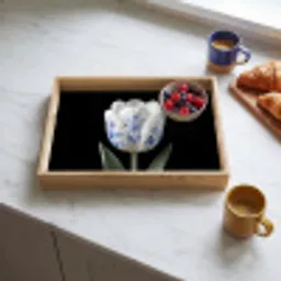Tulp - Patroon - Blauw Dienblad Rechthoek middel -sfeer2