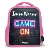 Game - Neon - Muur Kinderrugzak - Roze middel -3d