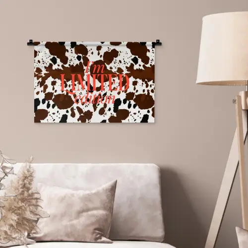 Koeienprint - Limited edition - Rood Wandkleed katoen klein -sfeer4
