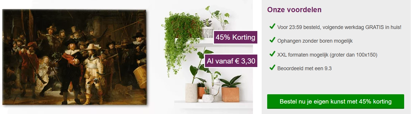 Banner kunst op canvas