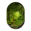 Jungle - Groen - Natuur - Tropisch - Planten Wandcirkel Ovaal Forex klein -3d
