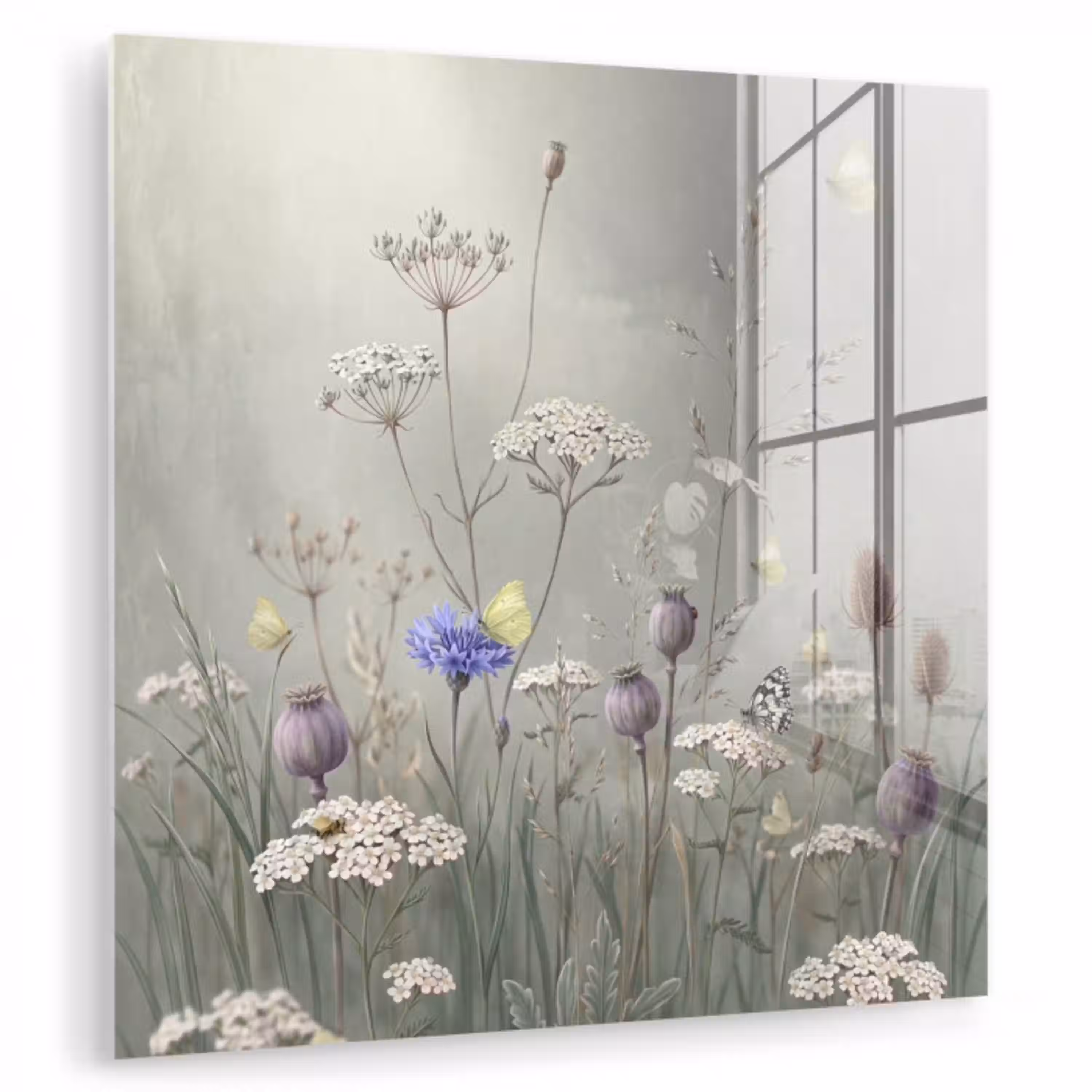 Vlinders - Wildbloemen - Illustratie - Kleurrijk plexiglas 5mm klein -zzzproduct_nieuw
