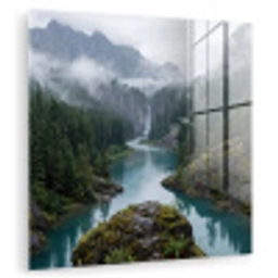 Waterval - Bomen - Bergen plexiglas 5mm klein -zzzproduct_nieuw