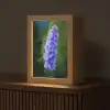 Bloemen - Blauw - Dennenboom Light Box met kabel (Tafellamp) klein -z3d_website