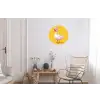 Eend - Zonnebril - Geel Wandcirkel aluminium klein -woonkamer
