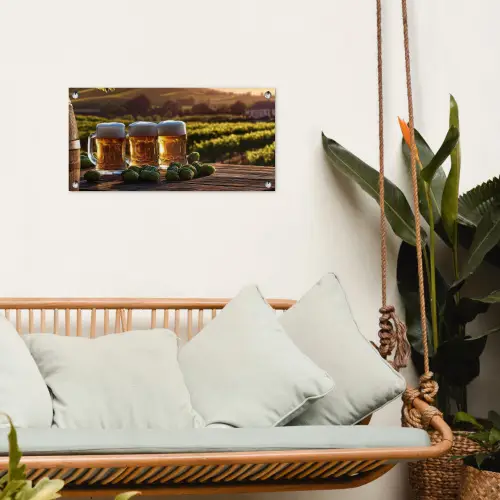 Bier - Hop - Landschap tuinposter los doek klein -sfeer7