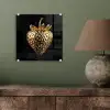 Aardbei - Goud - Zwart - Chrome plexiglas 5mm klein -sfeer3