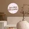 Koeienprint - Roze - Cowboy - Horse Wandcirkel behangsticker klein -sfeer1