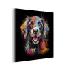 Graffiti - Hond - Zwart - Kleuren aluminium wit klein -3d