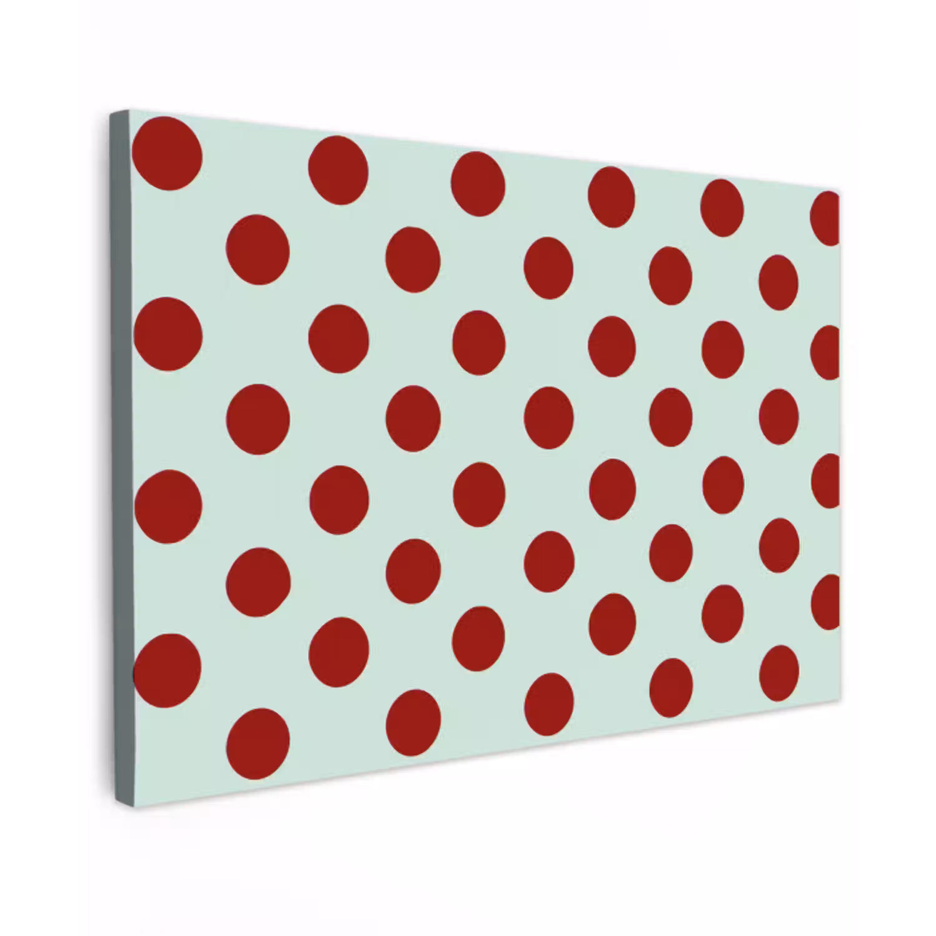 Polka - Dots - Rood Tuinposter op houten frame 2 cm dik klein 845 -3d