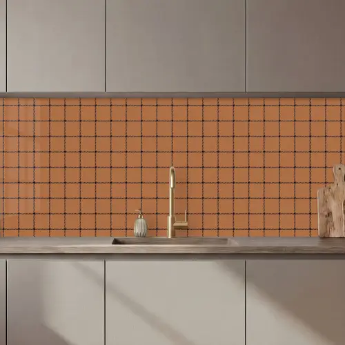 Plaid - Patroon - Vierkant - Bruin keuken achterwand 2 middel 871 zz_3dshopping