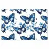 Blauw - Vlinders - Bloemen - Wit Placemat vinyl groot 368 -zzsfeer1_Kitchenyeah-website