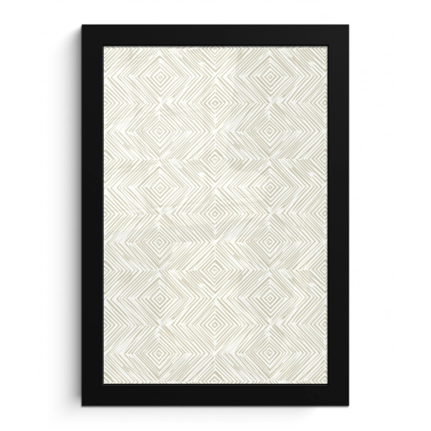 Abstract - Ruiten - Beige fotolijst zwart zonder passe partout klein 224 -3d