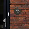 Gebarsten steen - Modern Naambord Organisch middel -sfeer1